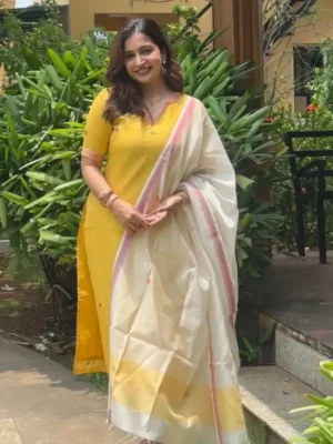 MAHESHWARI COTTON SILK HANDLOOM SUIT