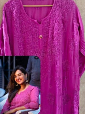 MANJU VARRIER CHIKANKARI Viscose Georgette 6D TOP